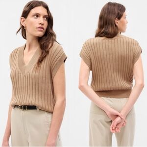 Gap Cotton Ribbed Dolman Oversized Sweater Vest